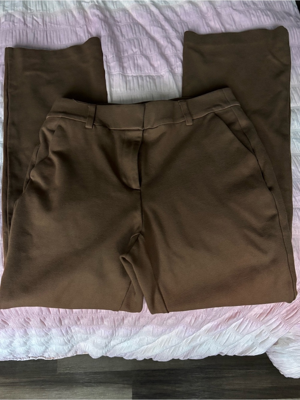 Rafaella Brown Dress Pants - Straight Leg